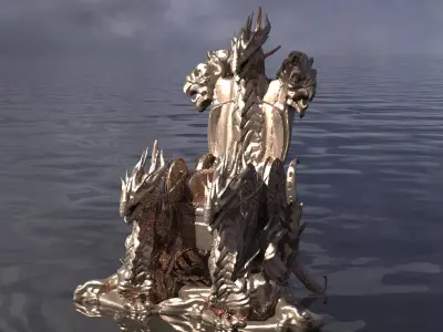 King of dragons Throne 3D 3D model