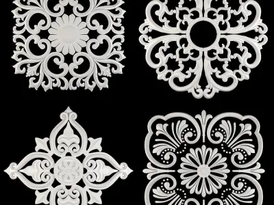 Decorative Wall Rosettes 10 3D model