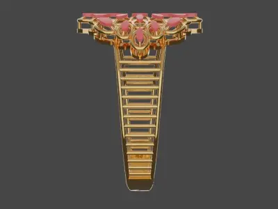 Flower Ring Free 3D print model get
