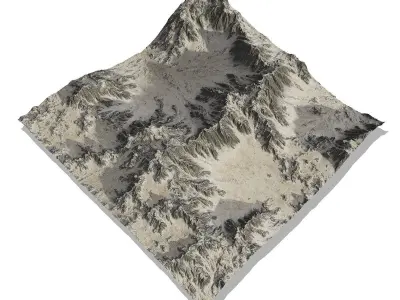 Mountains snow big n1 3D model