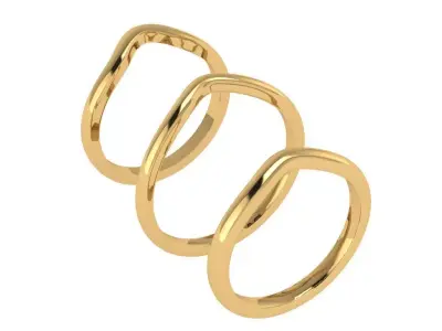 round half curved matching band collection  3D print model