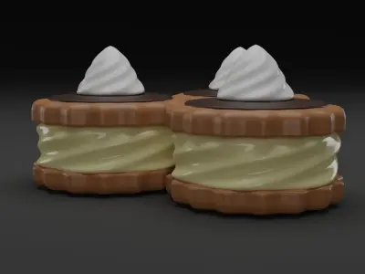 Cream cake 3D model 3D model