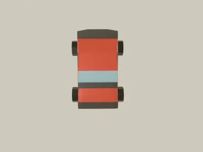 Game ready low poly car Low-poly 3D model