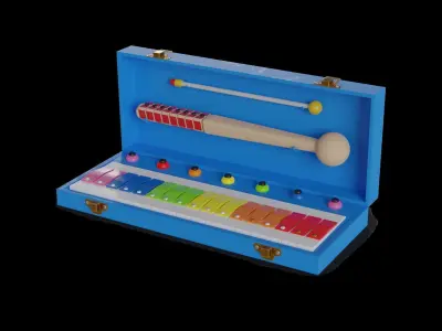 Cars and action games Musical Instrument Set 3D model