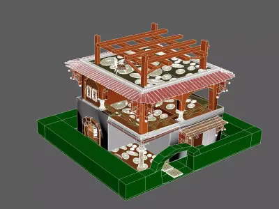 Small house by Loukas Lardas Low-poly 3D model