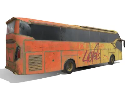 legacy-sr2-xhd-prime bus with graffiti 3D model