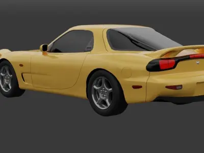 Mazda RX7 FD Low-poly 3D model