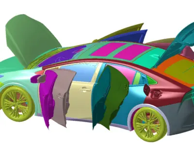 Toyota Prius Limited AWD 2023 Vehicle 3d scan model 3D model