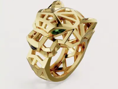 FELINE - RING - SIDE FINGER OPENING 3D print model