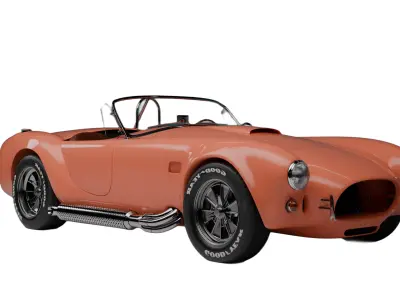 Classic Shelby Cobra Style Roadster 3D model