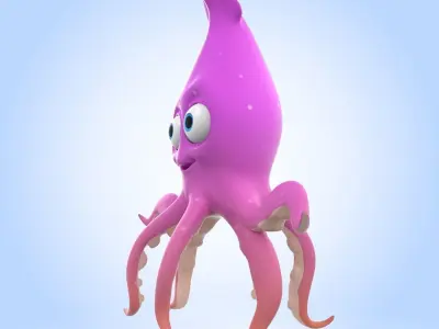 Purple Squid 3D model