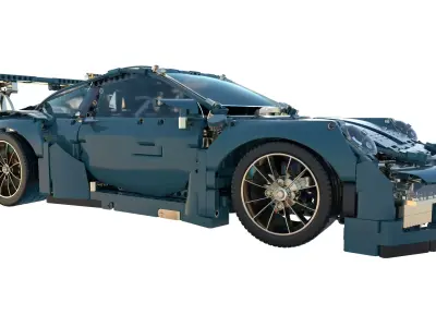 LEGO Porsche GTR 3 High-Quality 3D Model  3D model