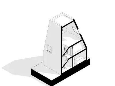 CONCEPT set of colorful houses 3D model