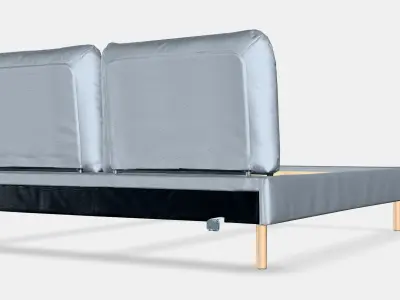 SAGESUND Upholstered bed frame Low-poly 3D model