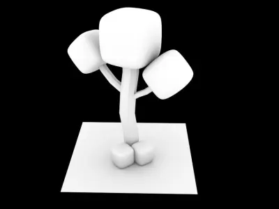 tree set Free low-poly 3D model