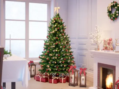 Unreal Engine 4 Christmas Decor Asset Pack Low-poly 3D model