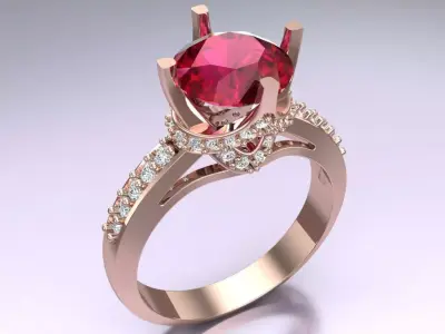 Diamond Ring - Womens Rings - N819358 3D print model