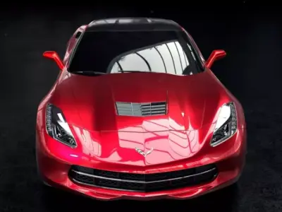 Realistic Chevy Corvette Game-Ready 3D model