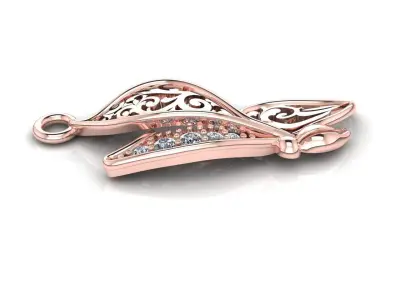 Butterfly Pendant for women  3D print model