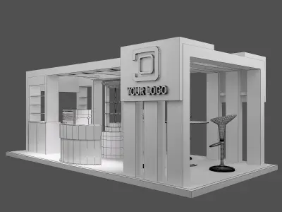 Booth Exhibition Stand a472b 3D model