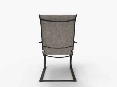 C Spring Textilene Metal Patio Outdoor Dining Chair 3D model