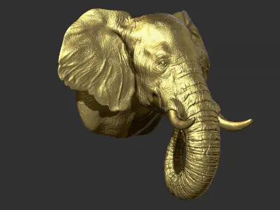 Elephant head 3D print model buy