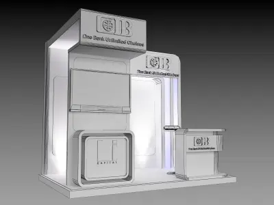 Booth Exhibition Stand a369b 3D model