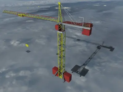 Lifting Industrial Crane-Optimized for Unreal Engine And Unity Low-poly 3D model