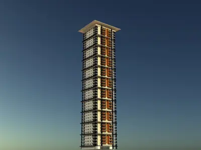 Architecture Building Free low-poly 3D model