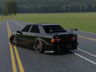 Benz 190 E sport 3D model