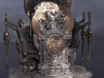 Steampunk Medieval Tower Halloween Tall Kit bash 2 3D model