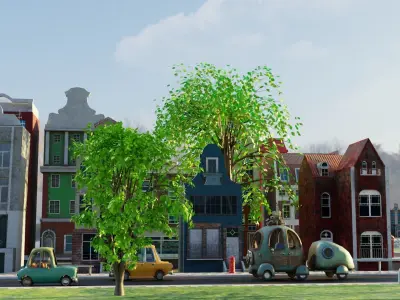  City Cartoon  Pack 3D model 3D model