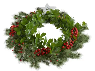Christmas wreath 6 3D model