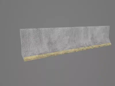 Roadblock Low-poly 3D model