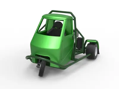 Ape car proto for dirt while turning Scale 1 to 25 3D print model