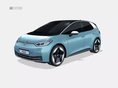 Volkswagen ID3 2020 Low-poly 3D model