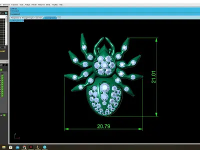 Luxury Spider Pendant 3D Model for Jewelry Design  3945 3D print model