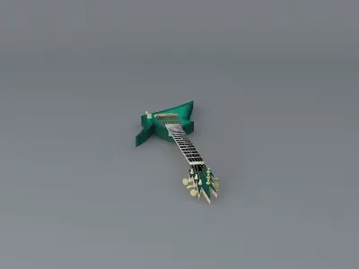 Aurora concept guitar Free 3D model