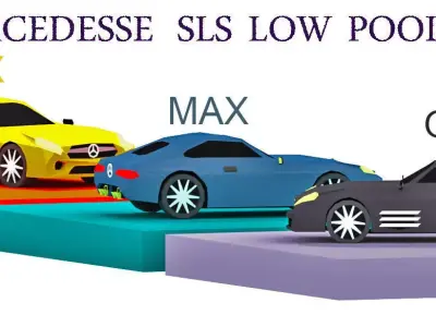  low poly mercedes sls Low-poly 3D model