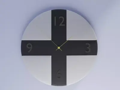 Wall Clock 3D model 4
