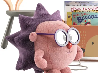 Set of toys and decoration for children room 3D model