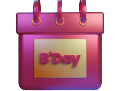 Birthday 3D Models Low-poly 3D model