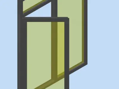 Aluminium extrusion frame assembly design  for door and windows 3D print model