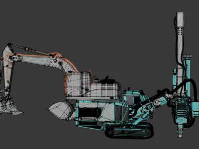 Surface Top Hammer Drill 3D model