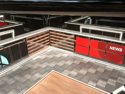 Virtual Broadcast Studio 3D model