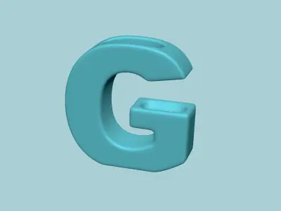 Vase G - Alphabet Vases Collection Letters - STL Printable 3D print model