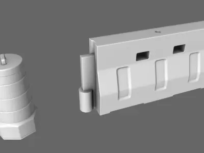 Street Barrier 3D model