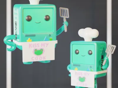 COLLECTION WITH 4 ADVENTURE TIME CHARACTERS Funko Pop 3D print model