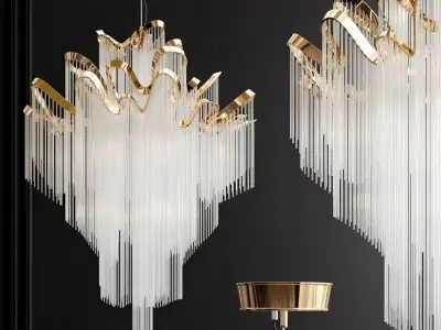 Modern Chandelier Collection with Luxurious Designs 3D model