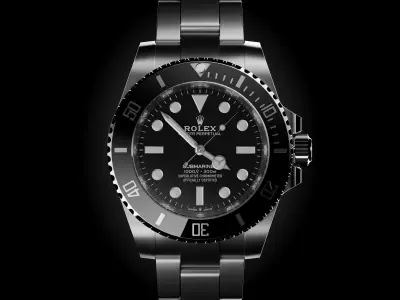 Rolex Submariner Perpetual and Perpetual Date Black and Green 3D model